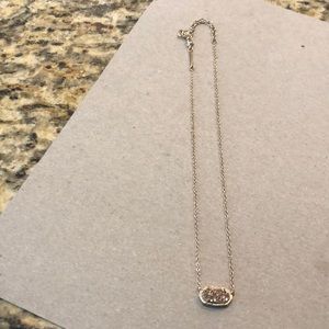 Kendra Scott Rose Gold Drusy Elisa Necklace